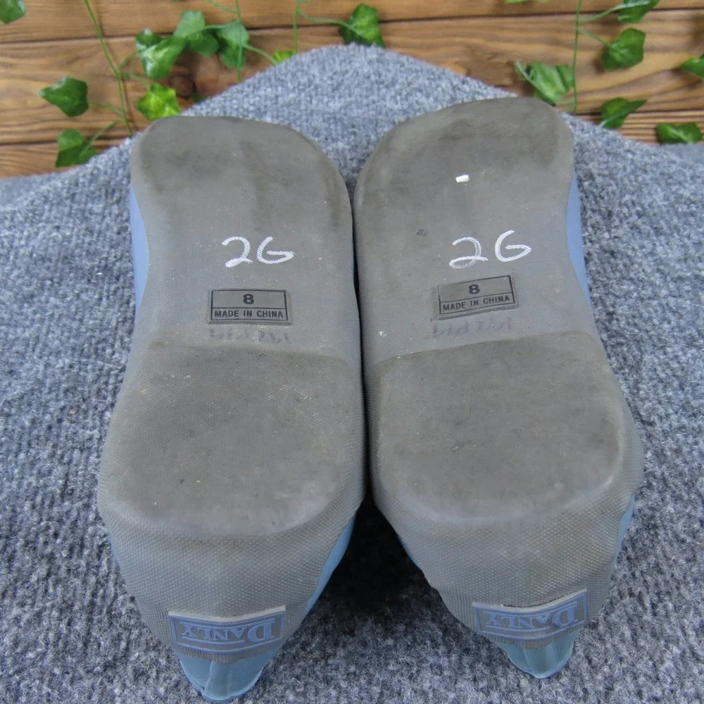 Danly Blue‎ Rubber Rain Skimmer Shoes Women's 8 Waterproof Slip-On